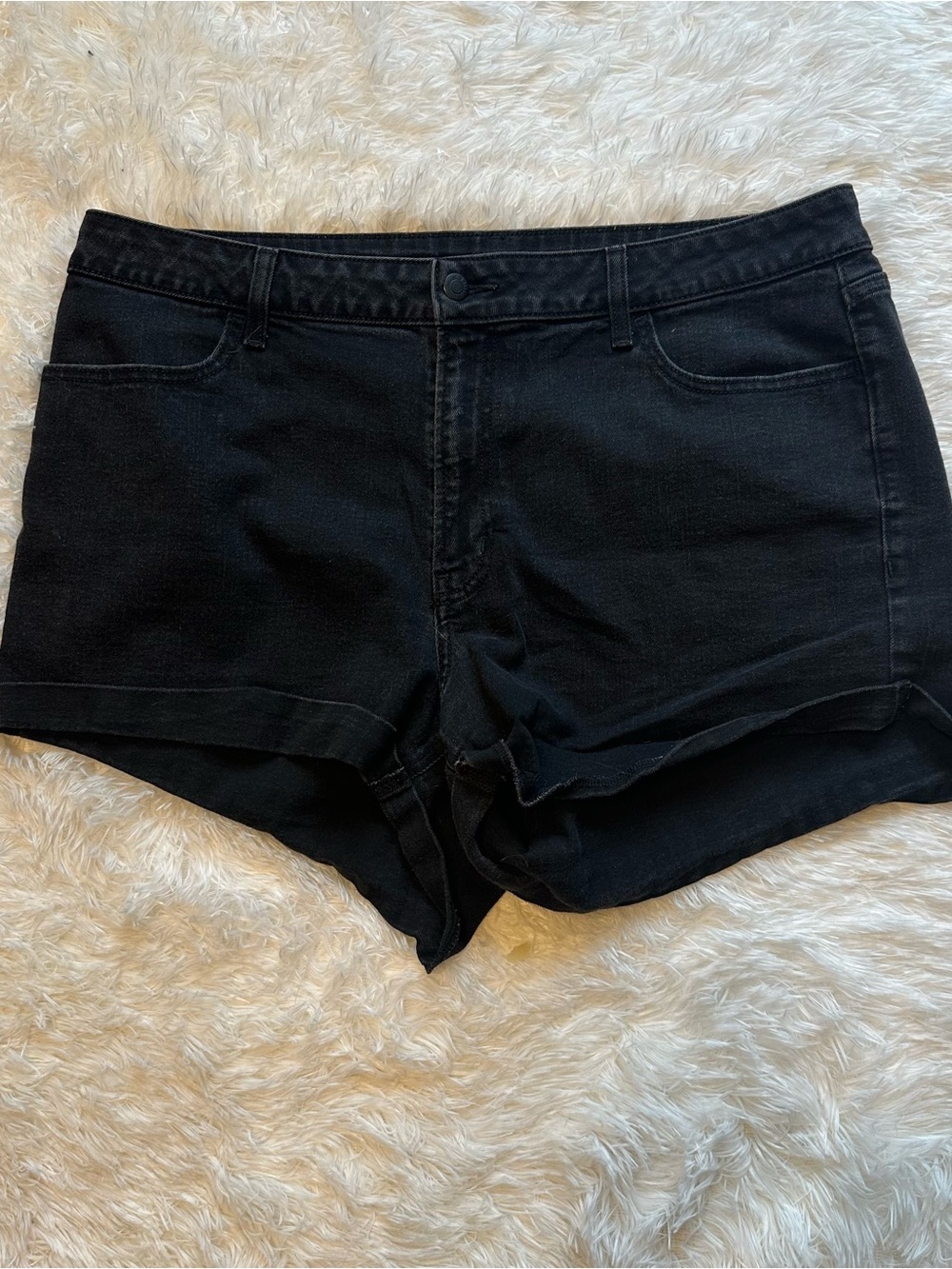 Old Navy High-Waist Black Denim Shorts